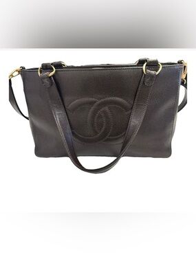 Vintage CHANEL Timeless Convertible Bag in Brown